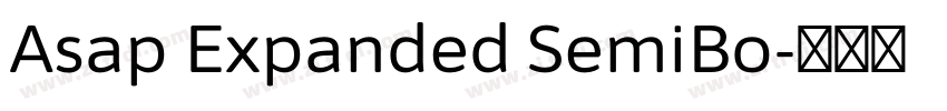 Asap Expanded SemiBo字体转换